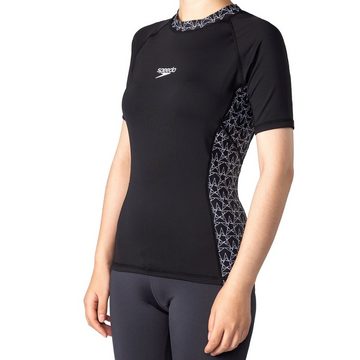 Speedo Badeanzug Damen Kurzarmshirt Rash Guard Sonnenschutz, schnell trocknendes