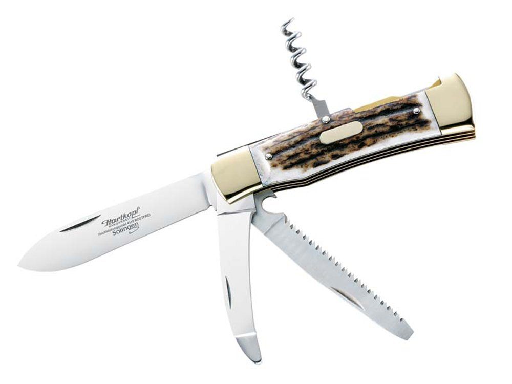 Hartkopf Taschenmesser, Hartkopf-Solingen JagdTaschenmesser, Hirschhorn, Stahl 1.4110