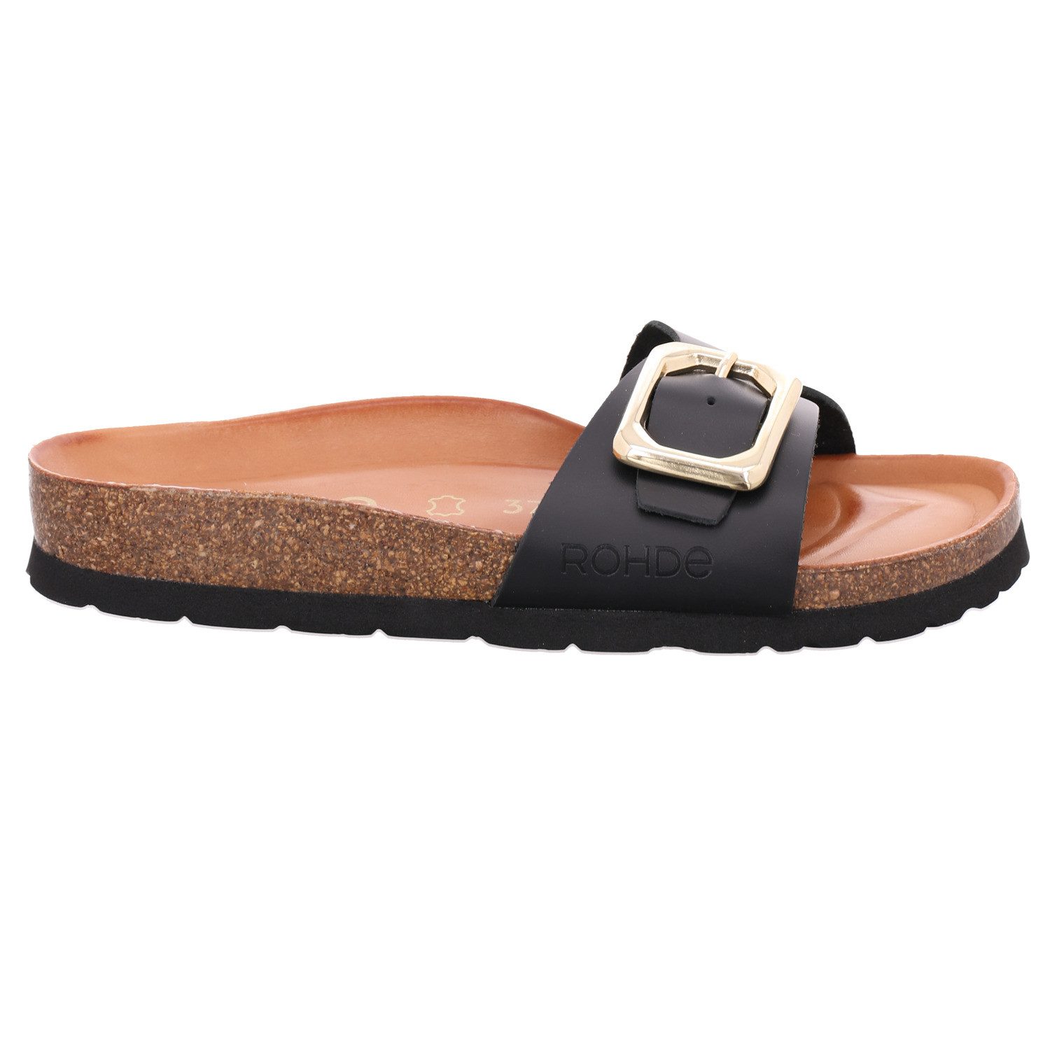 Rohde ALBA Pantolette Sommerschuh, Strandschuh, Hausschuh mit vorgeformten Tieffußbett