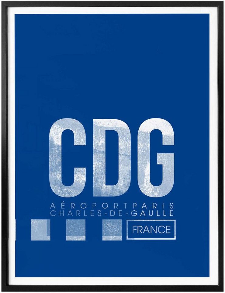 Wall-Art Poster Wandbild CDG Flughafen Paris, Flughafen (1 St), Poster,  Wandbild, Bild, Wandposter