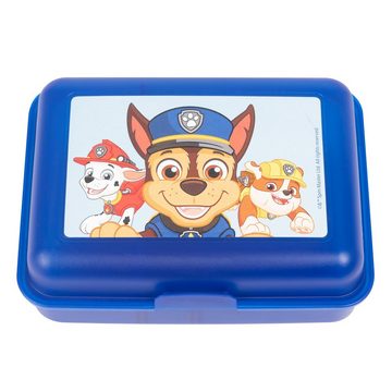 United Labels® Lunchbox Paw Patrol Brotdose mit Trennwand - Chase, Marshall & Rubble Blau, Kunststoff (PP)