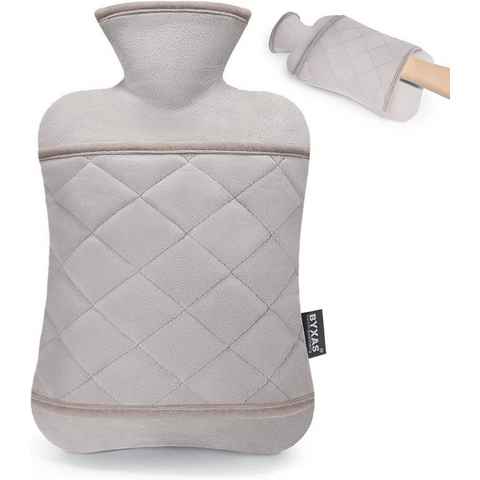 HZRC Wärmekissen Wärmflasche mit Bezug Kängurutasche - 2.0L Wärmflaschen Auslaufsicher, Bettflasche mit Superweichem Abnehmbarem Bezug