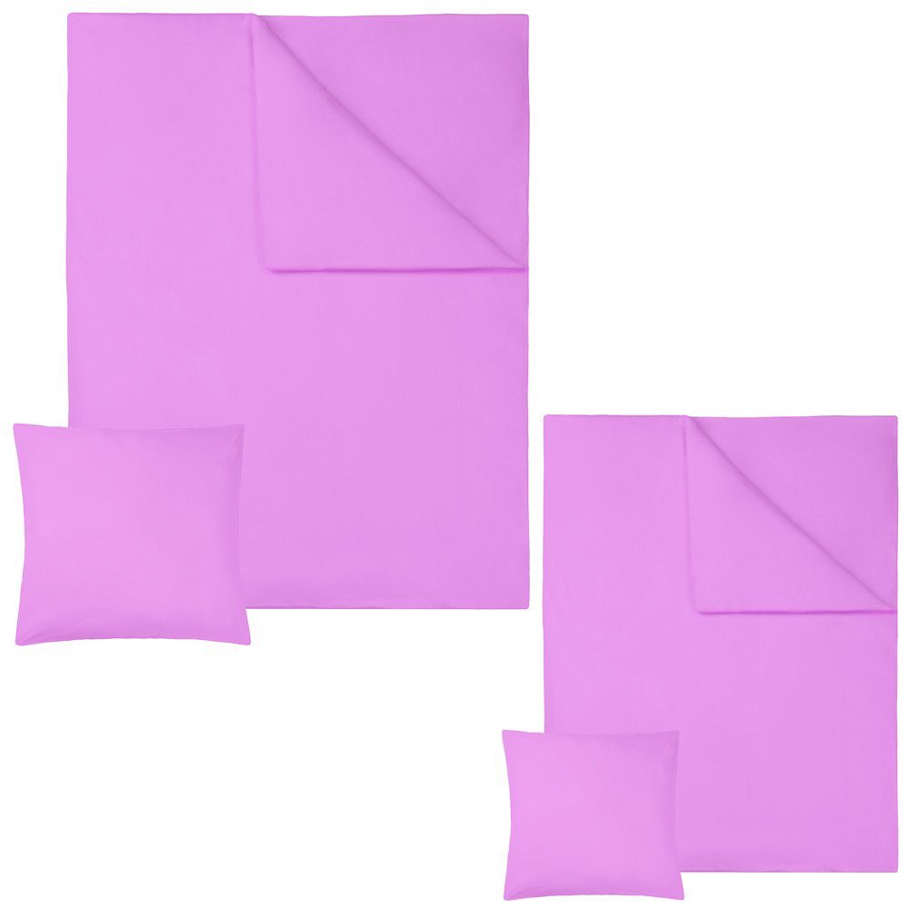 tectake Bettwäsche 2 Bettwäsche-Sets Baumwolle, Baumwolle, günstig online kaufen