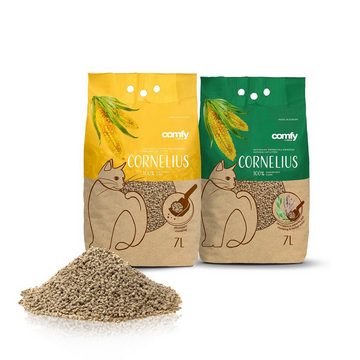 Comfy Katzenstreu Katzenstreu Cornelius Natural 7L, Kein Verkleben an Pfoten oder Fell