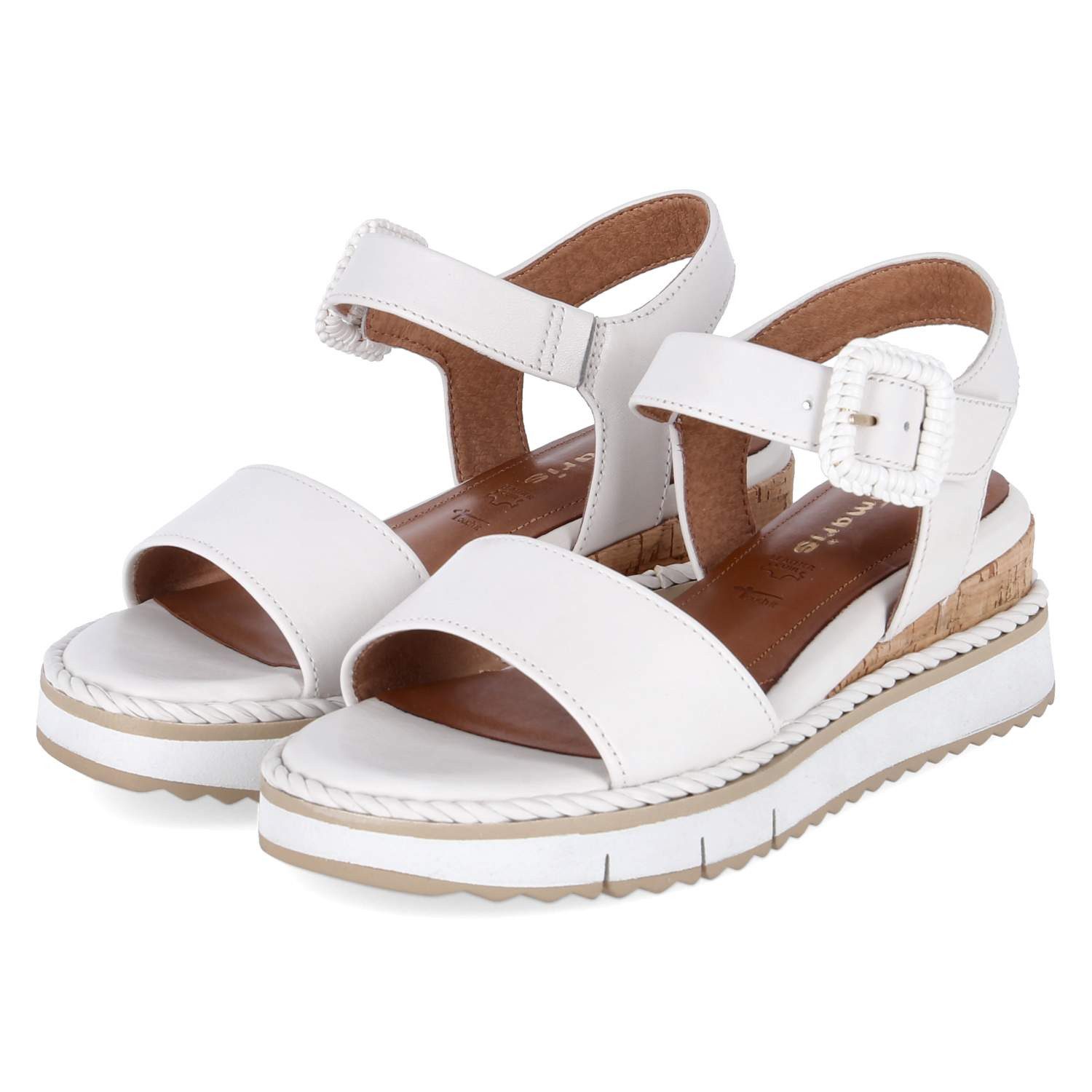 Tamaris Tamaris 1-28247-46-100 Damen Glattleder white Sandalette