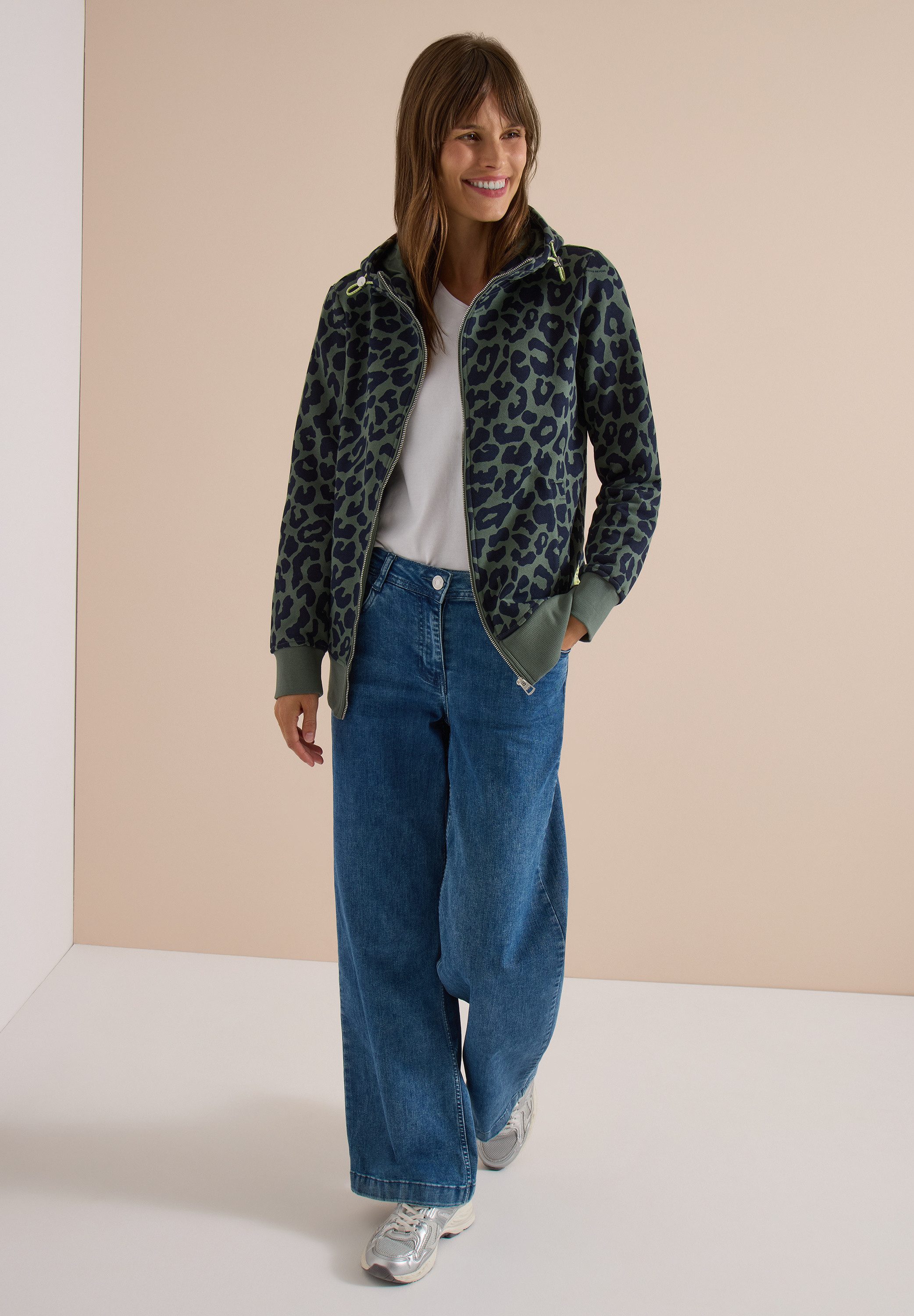 CECIL Sweatjacke aus reiner Baumwolle
