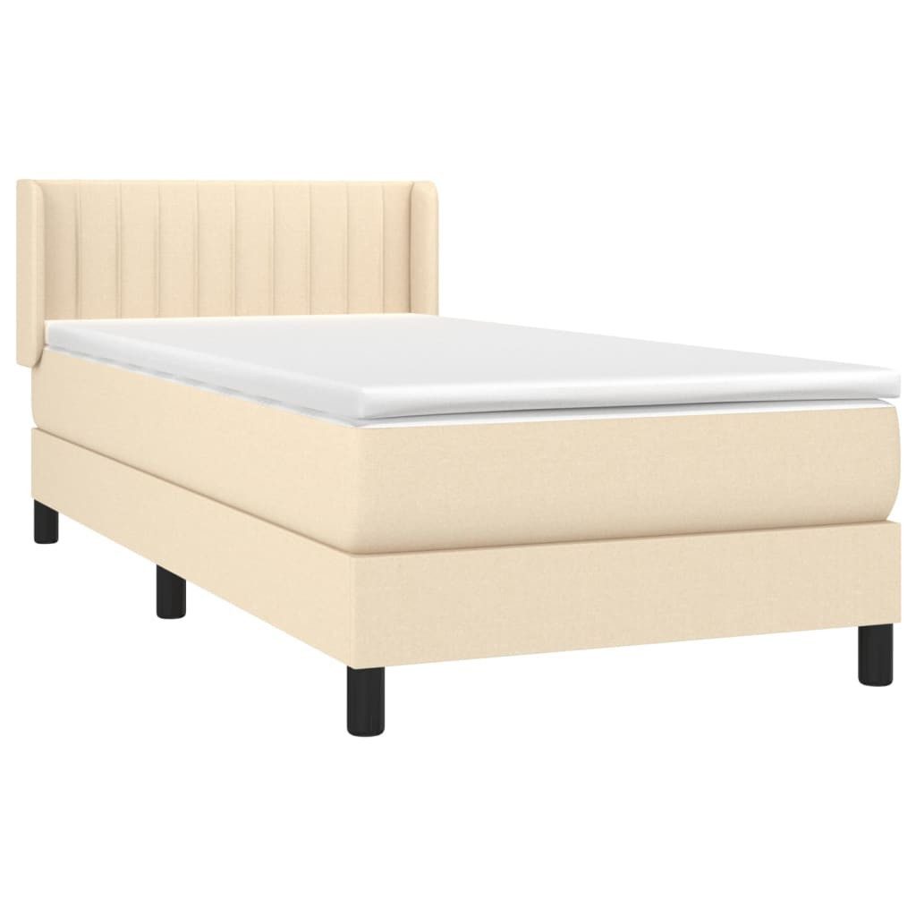 vidaXL Bett Boxspringbett mit Matratze Creme günstig online kaufen
