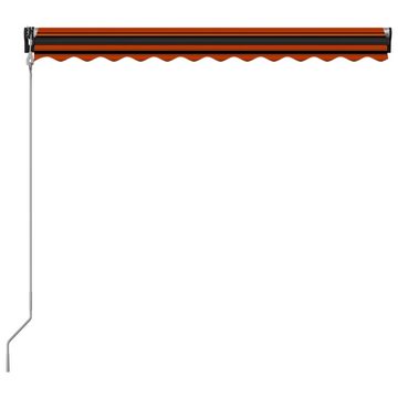 furnicato Markise Automatisch Einziehbare 350×250 cm Orange und Braun