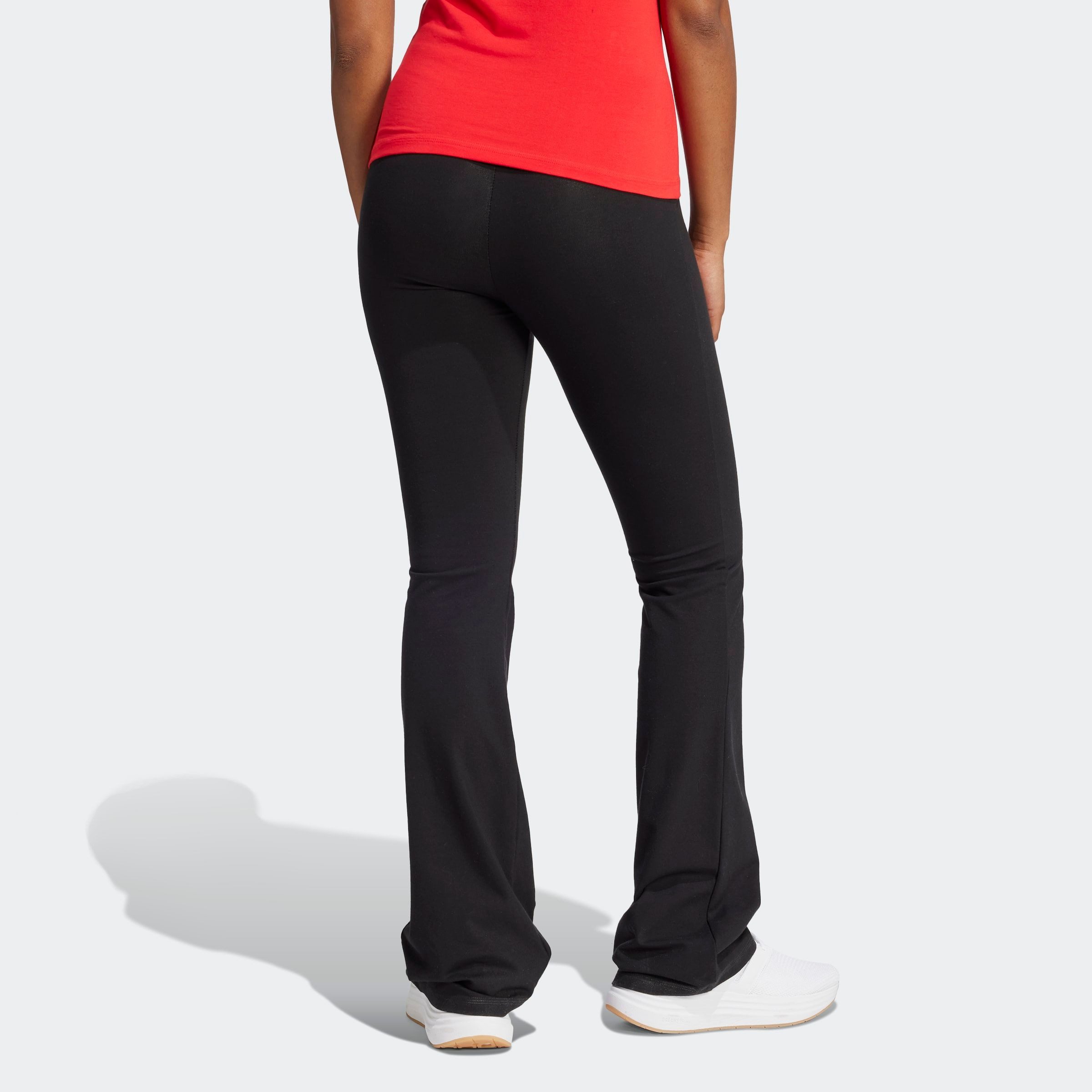 adidas Sportswear Leggings W SL SJ FLARLEG Hoher Bund, ausgestellte Beinform