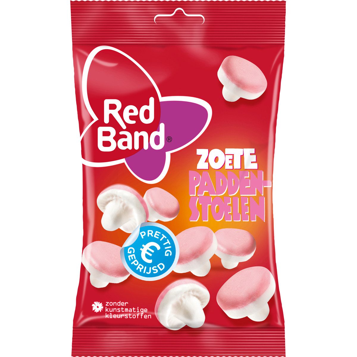 Red Band Süßigkeit, Red Band Süße Pilze aus Schaumzucker mit Himbeergeschmack 130g