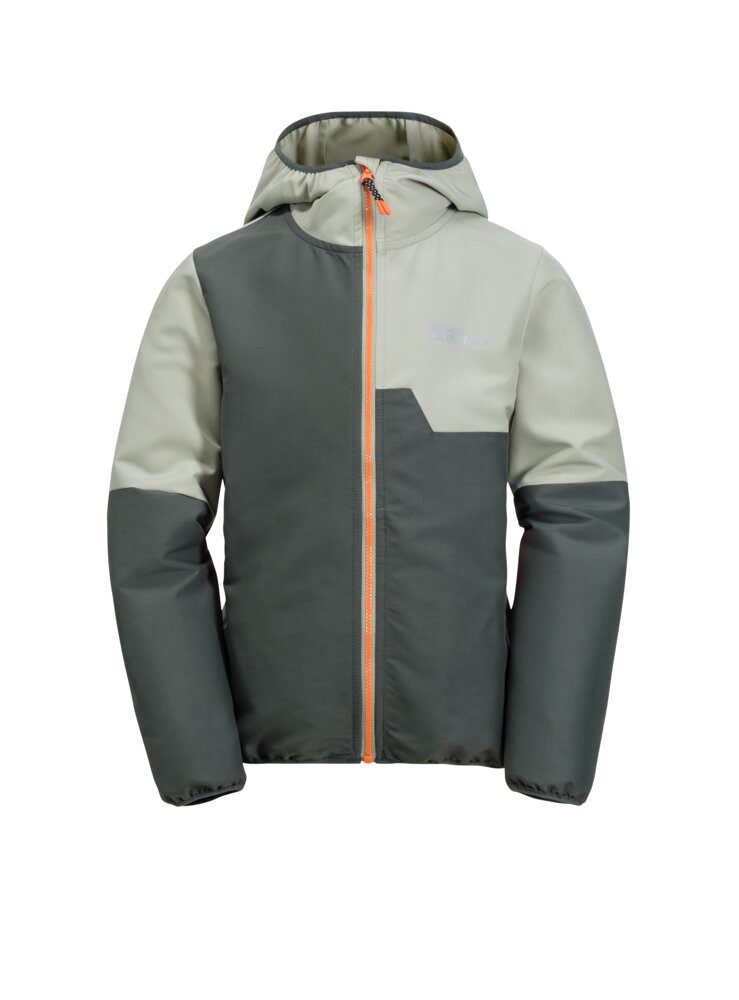 Jack Wolfskin Softshelljacke TURBULENCE HOODED JKT K Kapuze: fest mit der Jacke verbunden