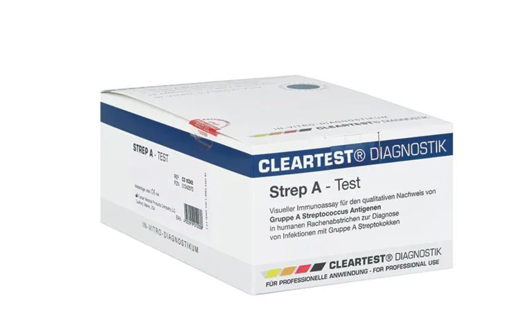Streptokokken-Schnelltest Cleartest Strep A Kassettentest