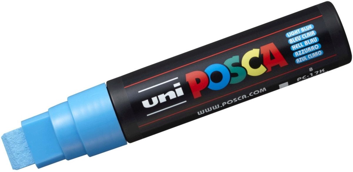 uni-ball Filzstift Fasermaler Uni Posca PC-17K 15mm hellblau