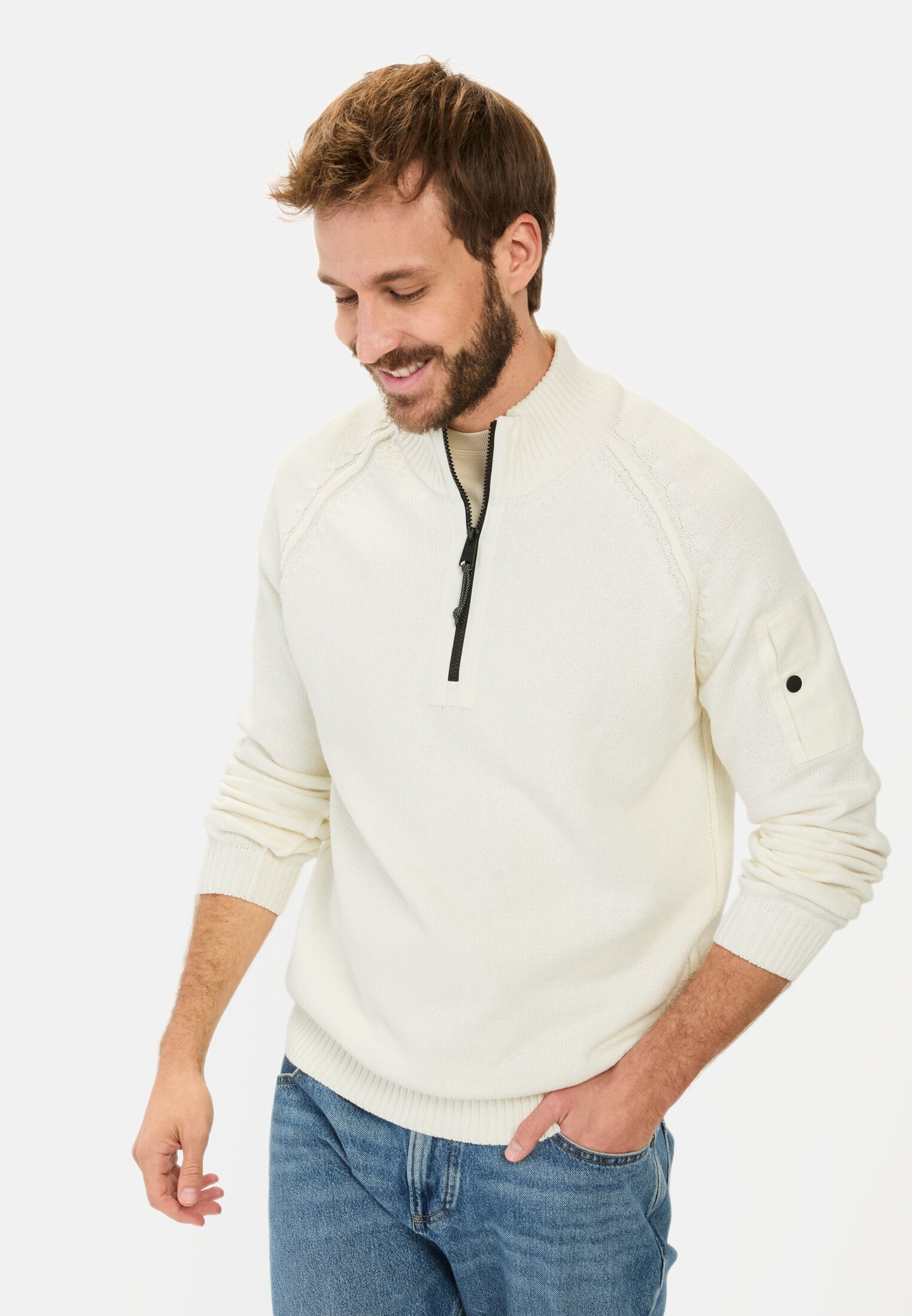 camel active Henleyshirt aus einem Baumwollmix günstig online kaufen