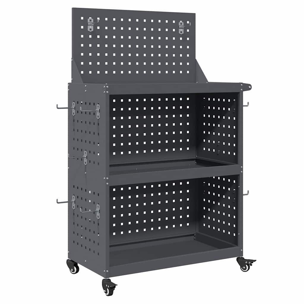 vidaXL Werkzeugbox Werkzeugwagen Anthrazit 65 x 35 x 111 cm Kaltgewalzter Stahl (1 St)
