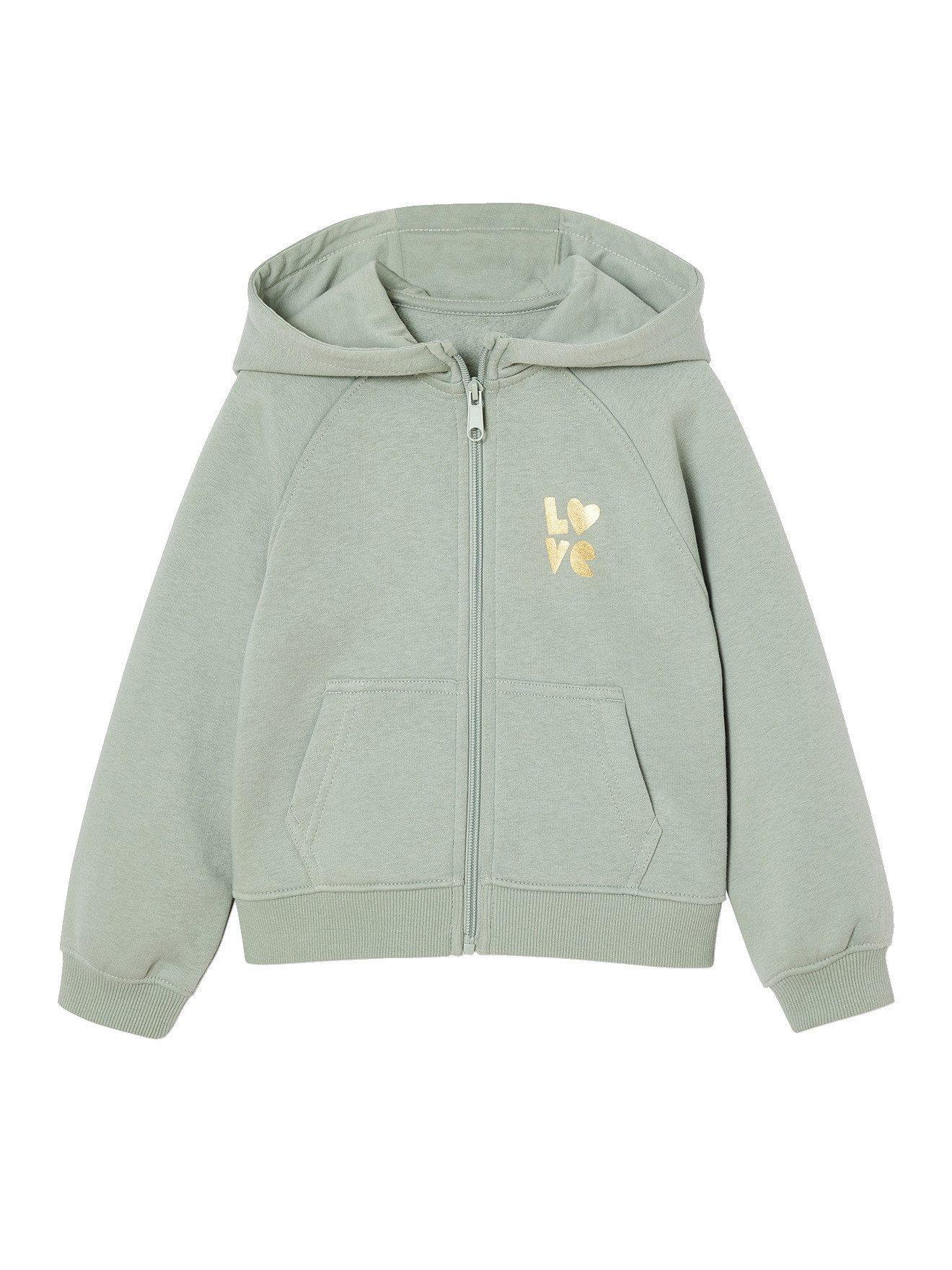 vertbaudet Sweatjacke Mädchen Kapuzensweatjacke für Sport und Freizeit Recycling-Polyester