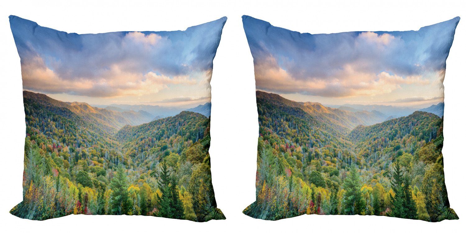 Kissenbezüge Modern Accent Doppelseitiger Digitaldruck, Abakuhaus (2 Stück), Appalachian Herbst im Freien Szene