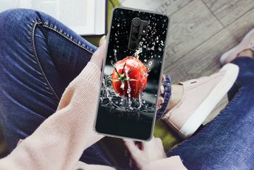 MuchoWow Handyhülle Tomate - Gemüse - Stilleben - Wasser - Rot, Phone Case, Handyhülle Xiaomi Redmi 9, Silikon, Schutzhülle