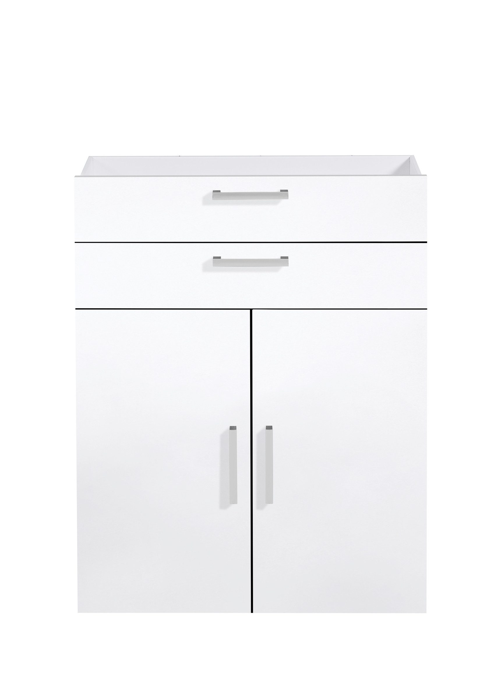 PREISBRECHER Büromöbel-Set CALVIA 13, in Brillantweiß - 84x106x34,5cm (BxHxT)