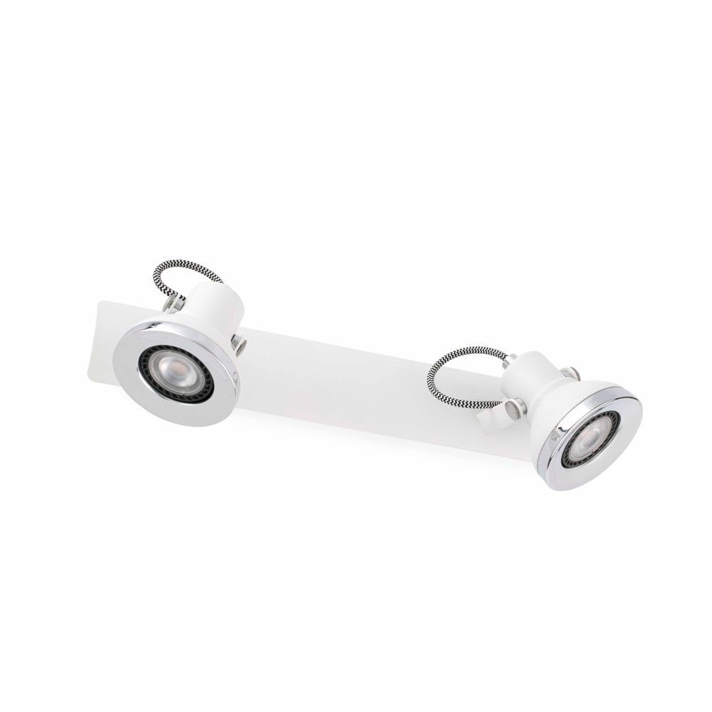 FARO Barcelona LED Deckenstrahler RING-2 2-flammig Weiß Weiß