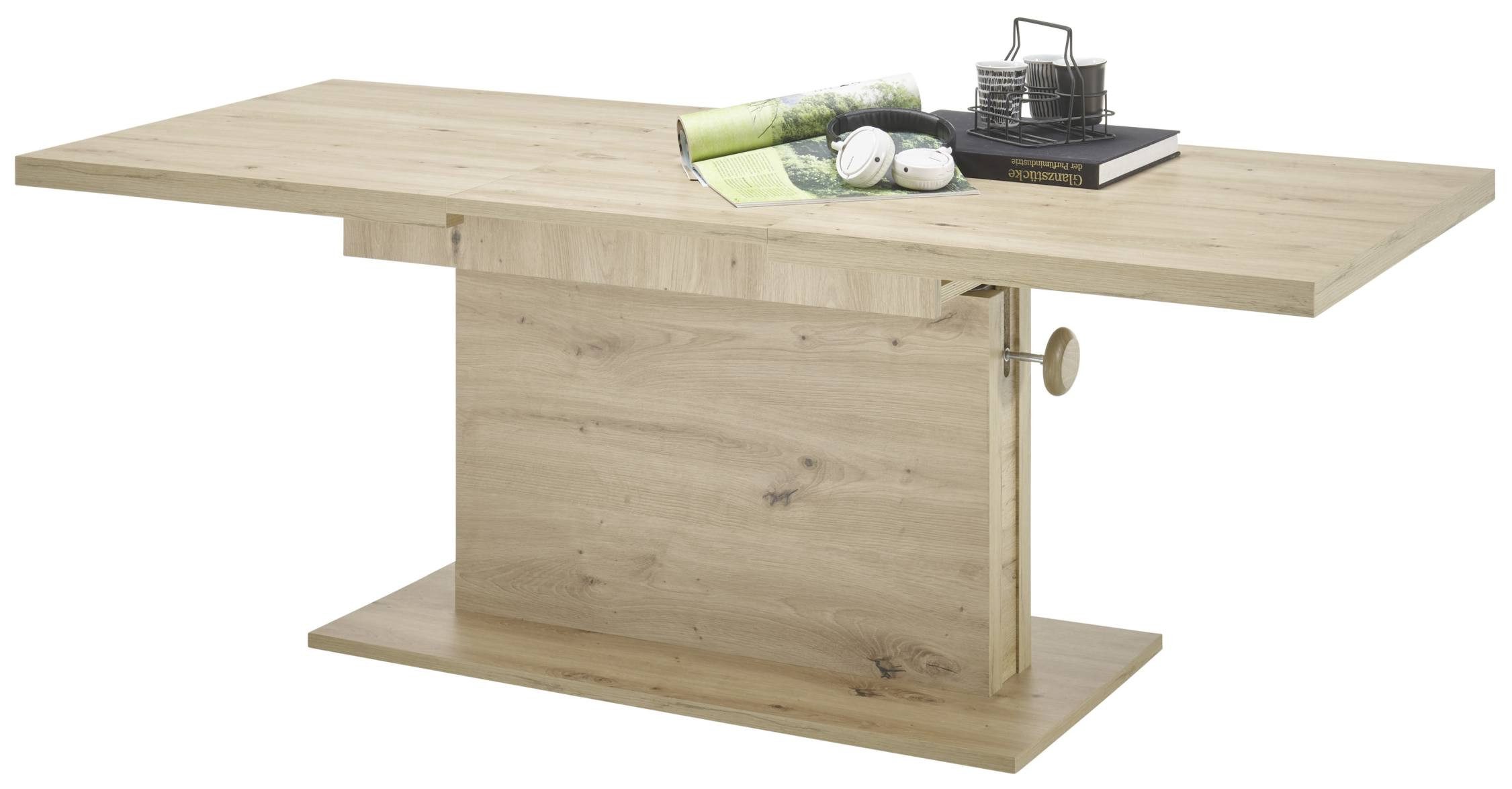 Bega Consult Couchtisch Couchtisch MONACO höhenverstellbar ausziehbar Optik: Artisan Eiche