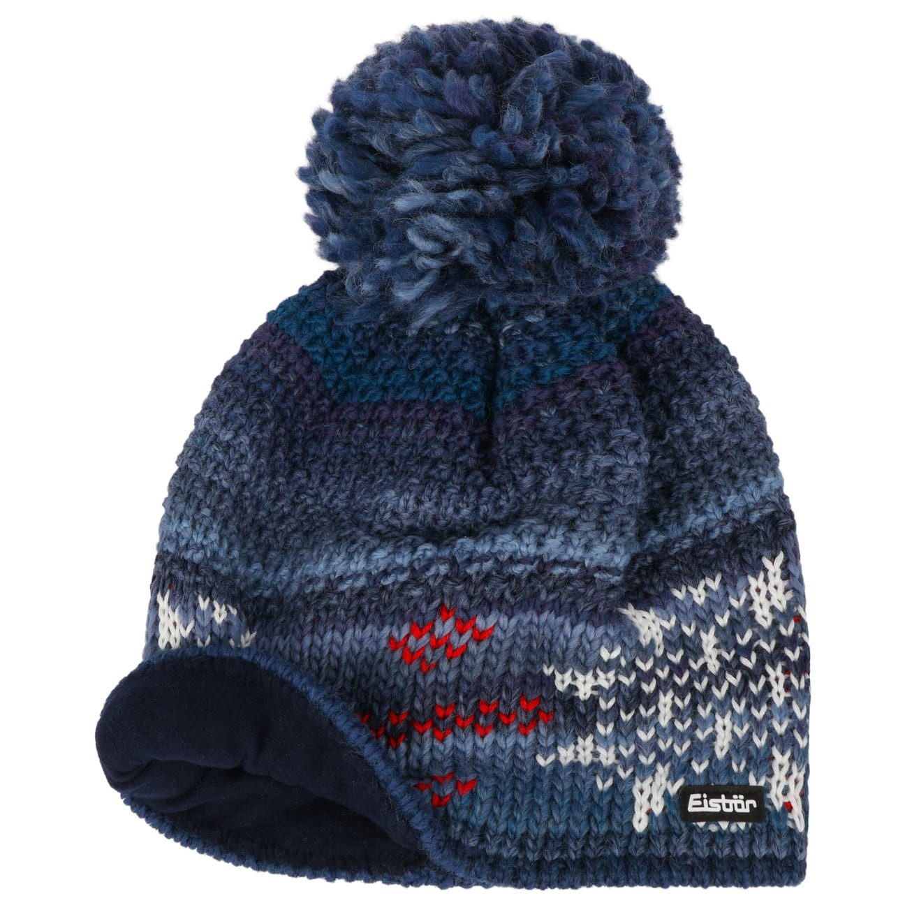 Eisbär Bommelmütze (1-St) Mütze mit Umschlag, Made in the EU