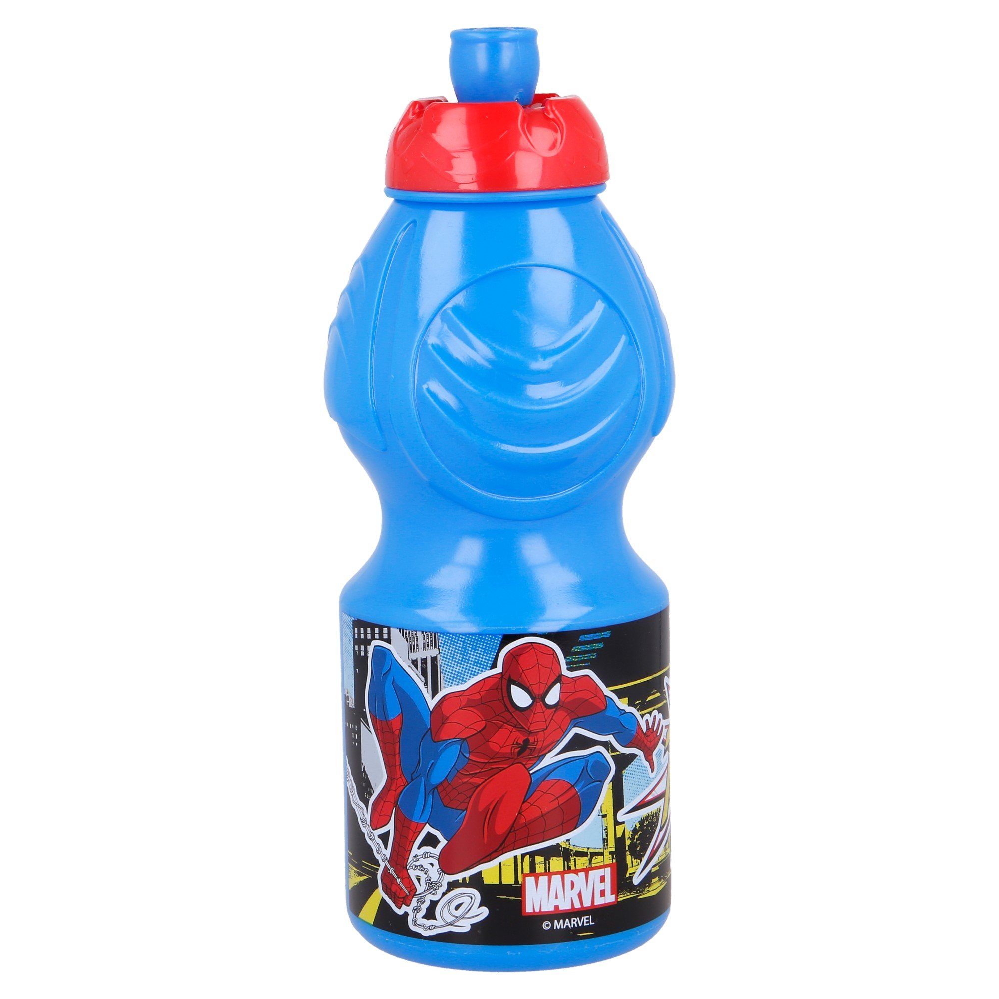 MARVEL Lunchbox Spiderman 4 teiliges - (4-tlg) Trinkflasche Besteck, Set Brotdose