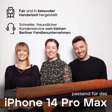 wiiuka Handykette skiin LOOP Hülle für iPhone 14 Pro Max, Handyhülle / Kette, Handgefertigt - Deutsches Leder, Premium Case