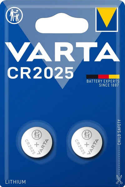VARTA VARTA 6025 CR2025 Lithium 2er Pack 3V Knopfzellen Knopfzelle