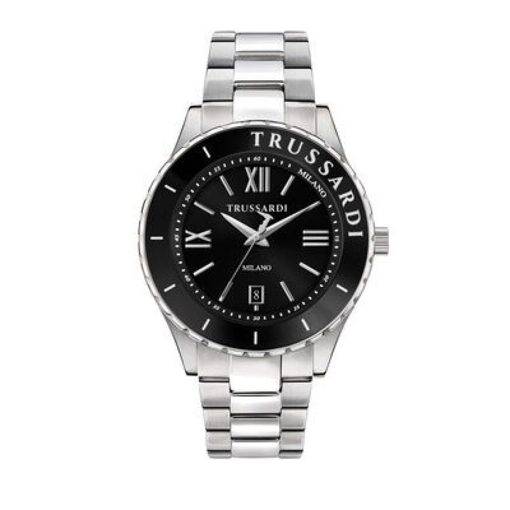Trussardi Luxusuhr Herrenuhr R2453143010 Schwarz Silberfarben