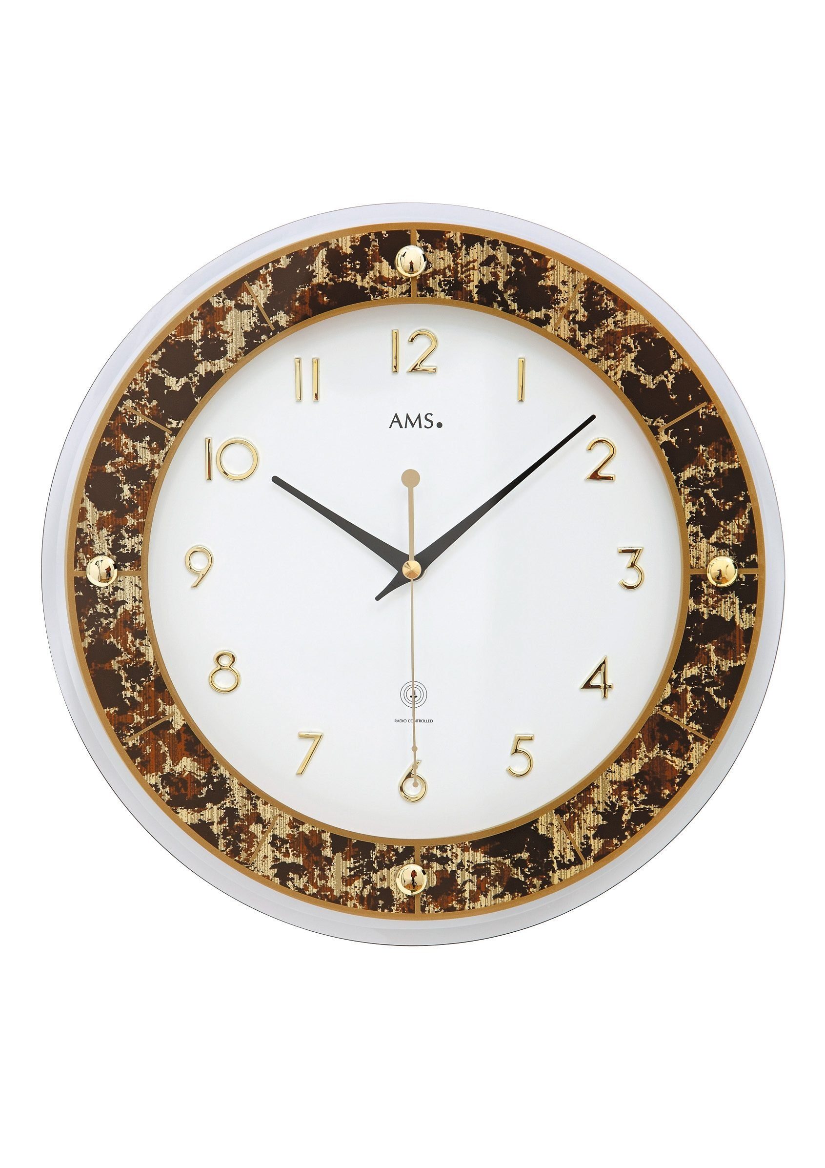 AMS Funkwanduhr F5853 (Quarzuhr,Wohnzimmer,Esszimmer,Küche,Arbeitszimmer,Bü günstig online kaufen