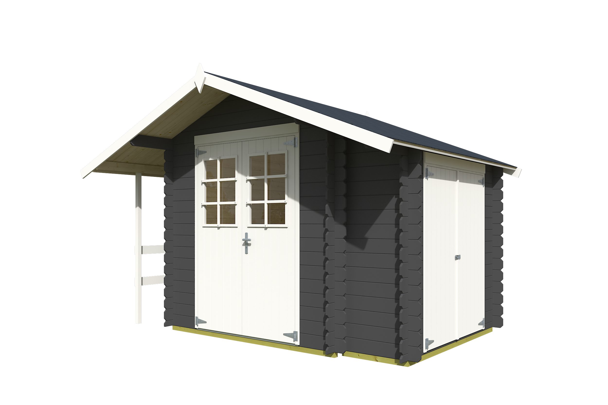 Nordic Holz Gartenhaus Vilano 1, BxT: 352,5x240 cm, mit 3 getrennten Bereiche