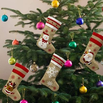 GelldG Weihnachtsfigur Nikolaus stiefel zum Befüllen Weihnachtsstrümpfe Nikolausstrumpf
