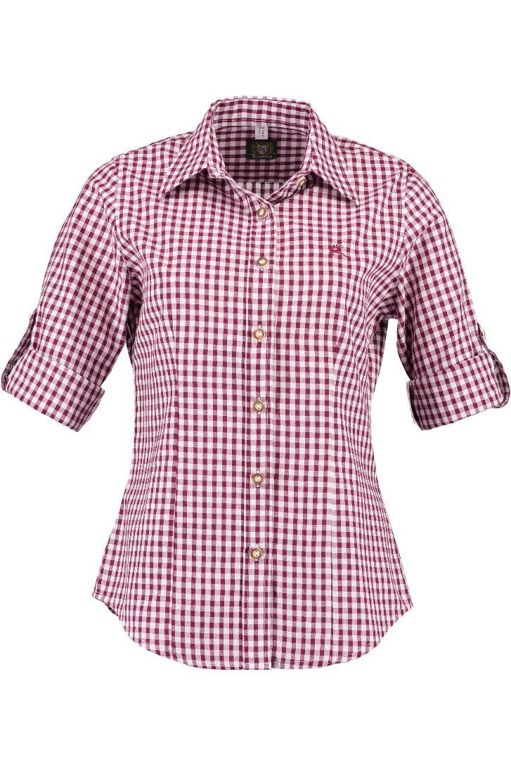 Orbis Textil GmbH & Co. KG Trachtenbluse Trachtenbluse - DALILA - beere, dunkelgrün, weinrot