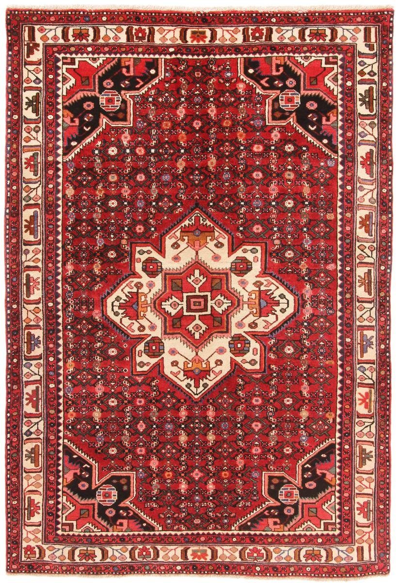 Orientteppich Hosseinabad 149x222 Handgeknüpfter Orientteppich / Perserteppich, Nain Trading, rechteckig, Höhe: 12 mm
