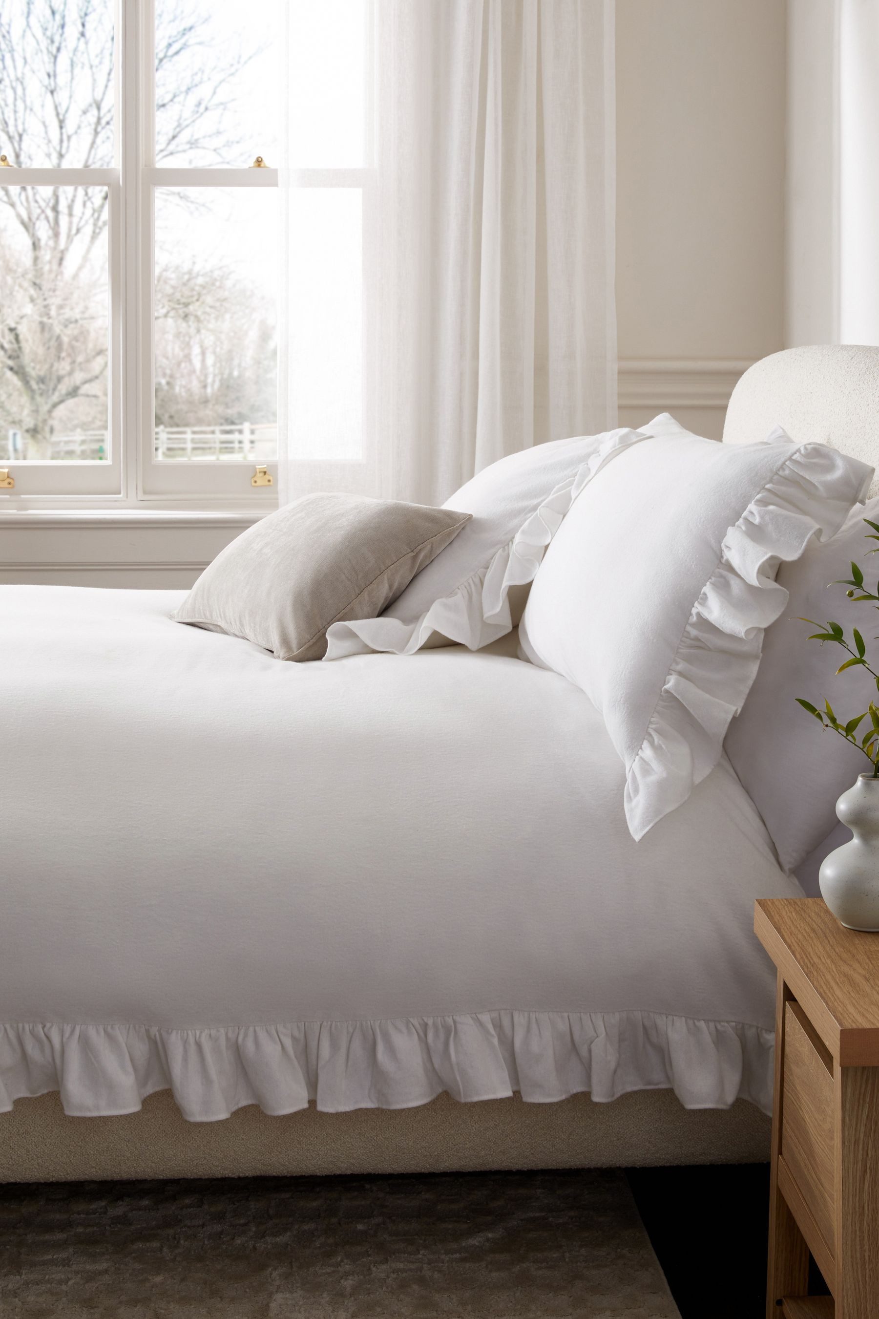 Next Bett-Set Superweiche, angeraute Bettgarnitur mit Rüschen, Bezug: Baumw günstig online kaufen