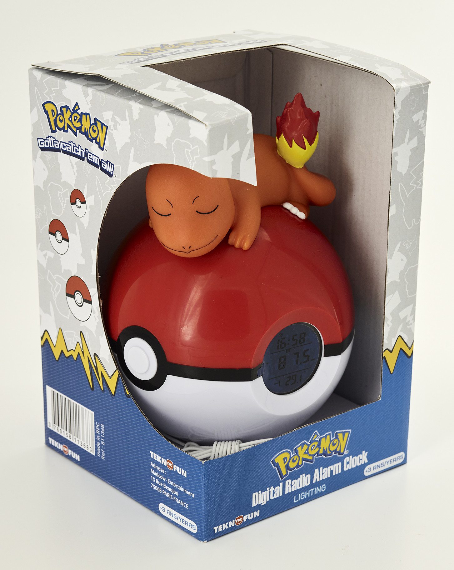 Teknofun Merchandise-Figur POKÉMON - Digitaler Radiowecker Glumanda liegend