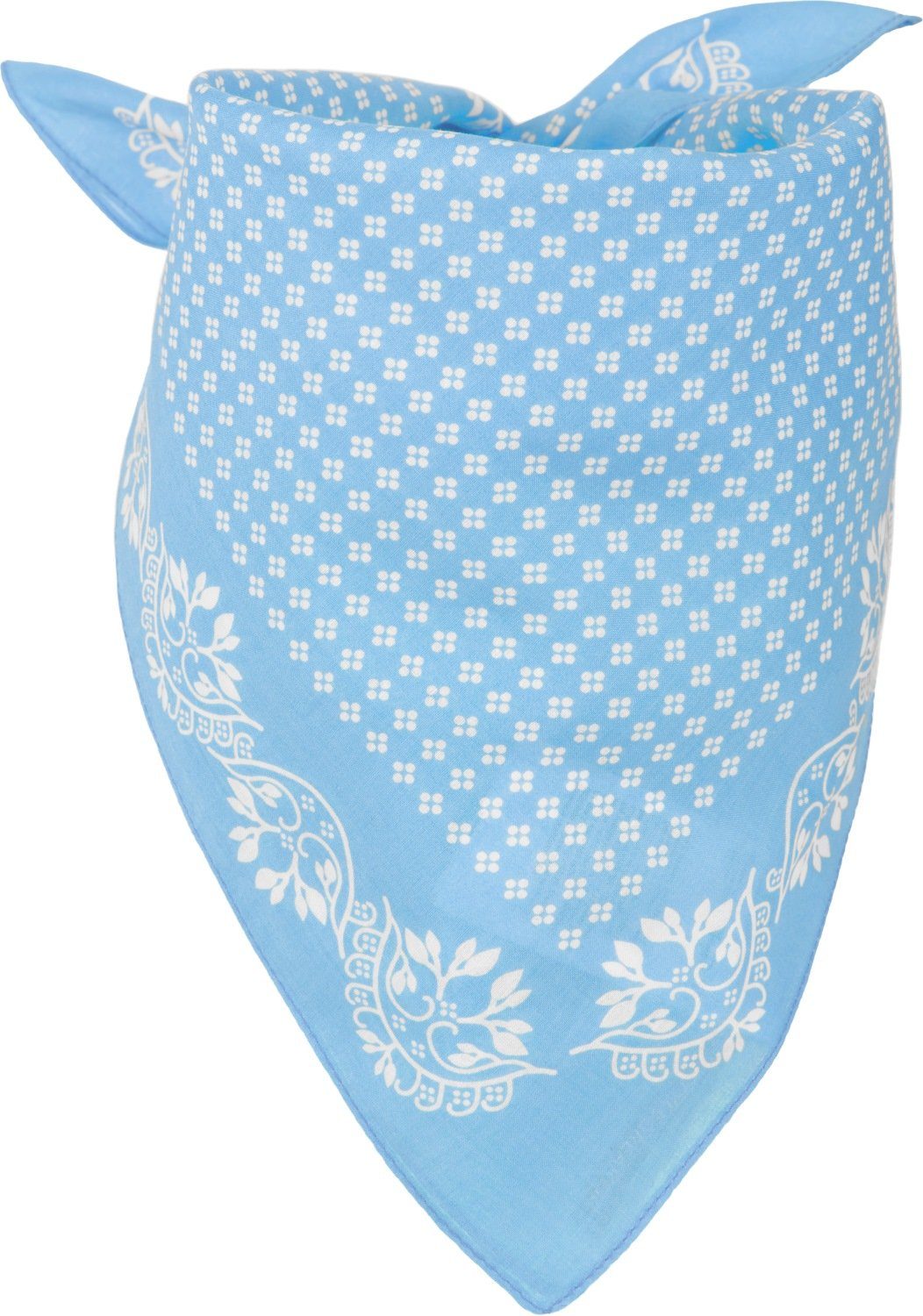 mit Baumwolle styleBREAKER Blümchen Muster Dreieckstuch Bandana, (1-St),