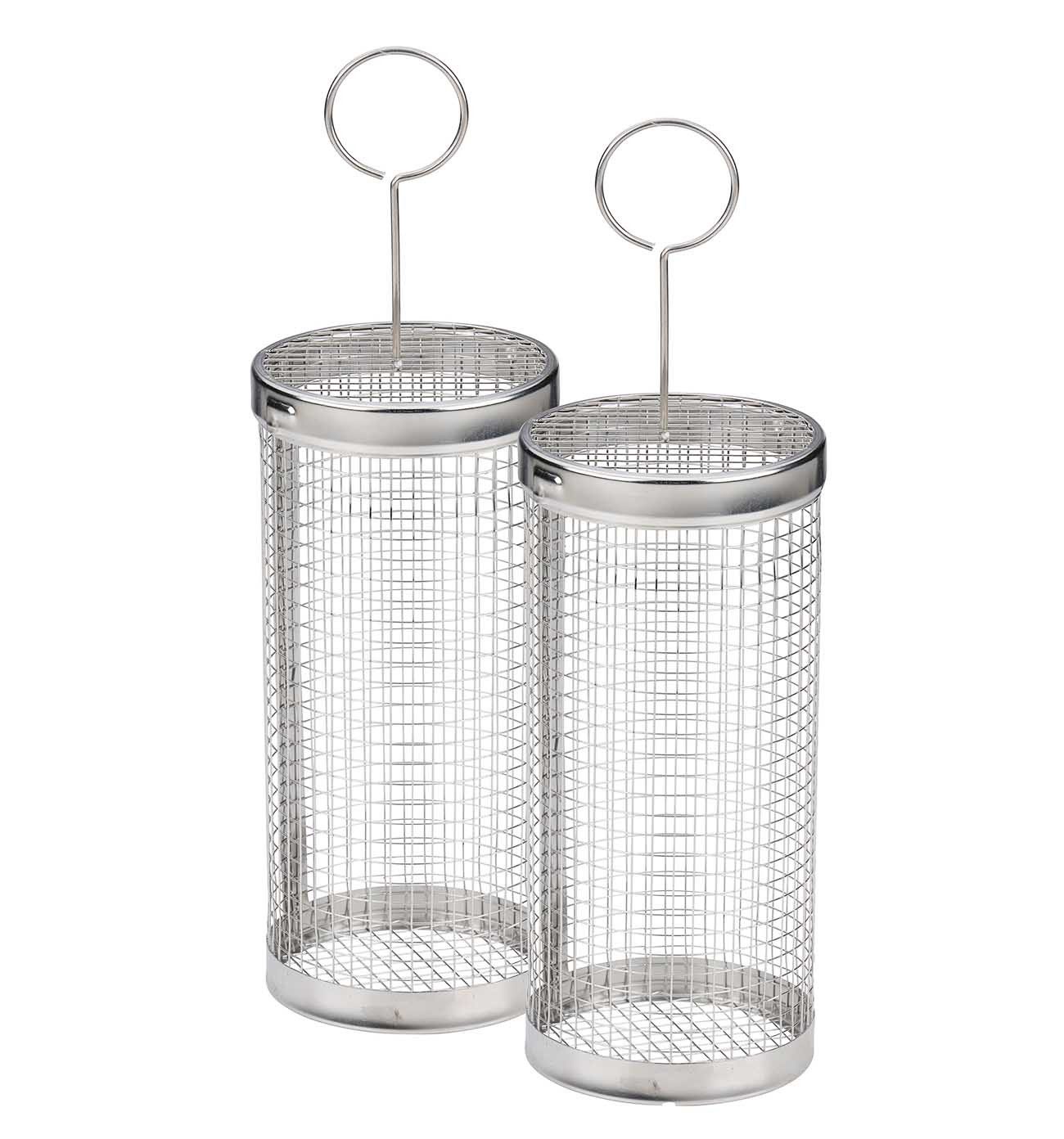 Gemüse-Grillkorb Aus Edelstahl – Groß, Tragbar Mit Abnehmbarem Griff Für Outdoor-Grill