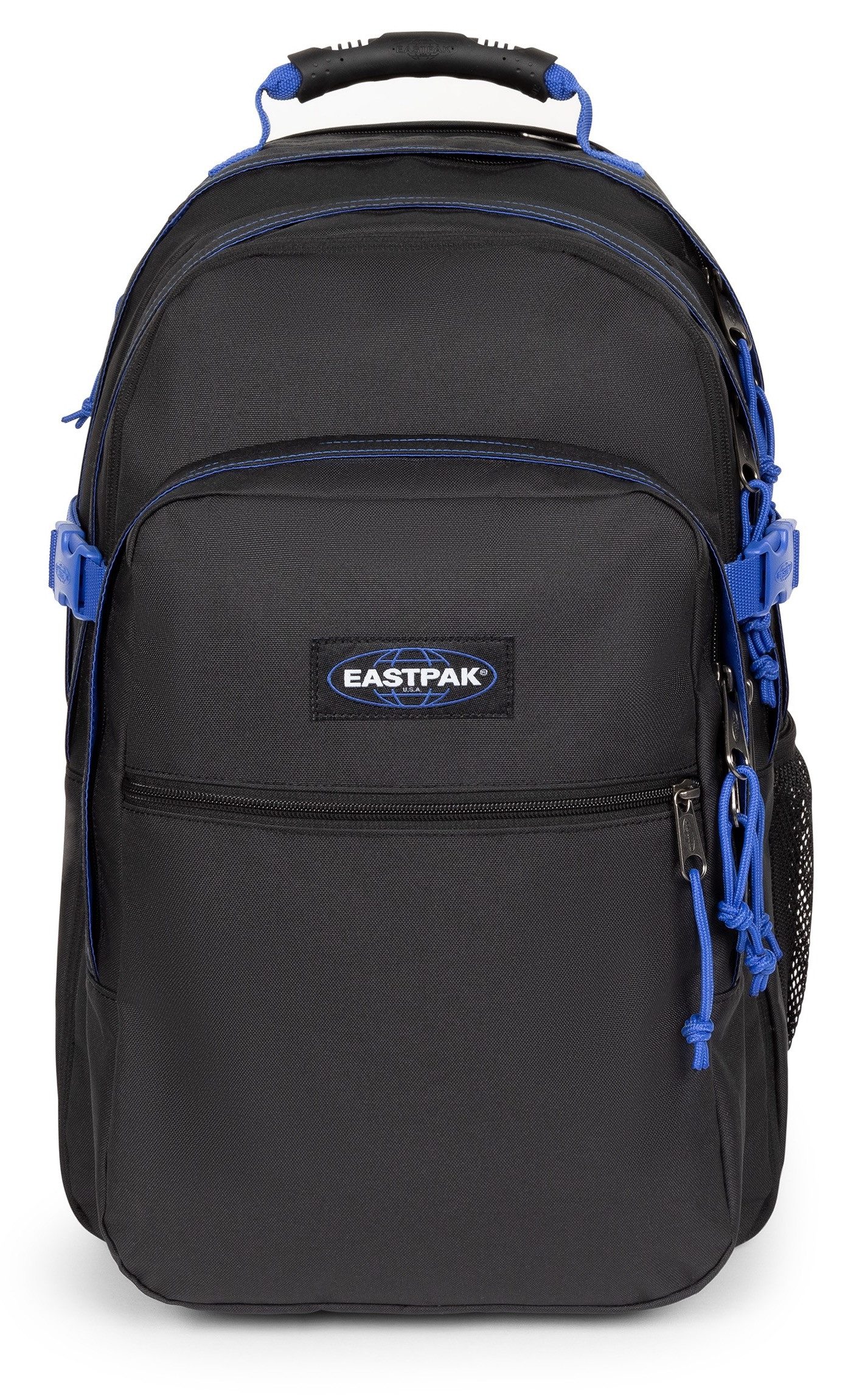 Eastpak Freizeitrucksack TUTOR Kontrast Black Blue, Schulrucksack mit seitlichem Laptopfach