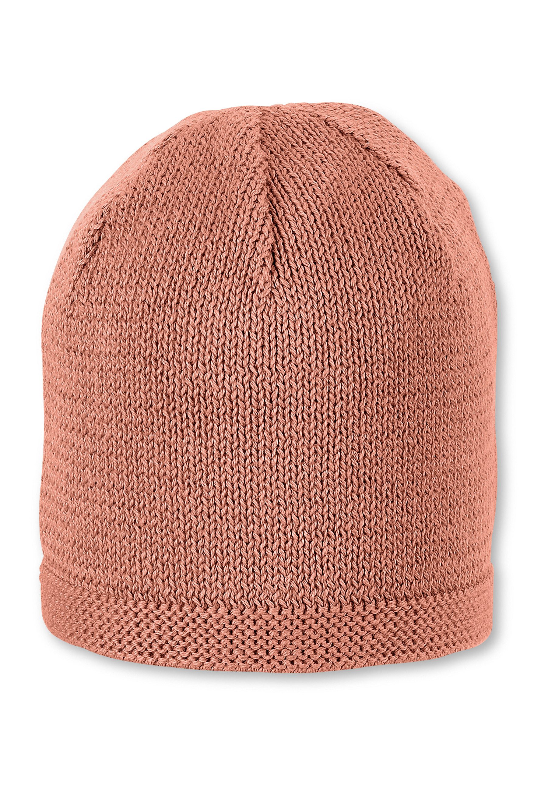 STERNTALER® Strickmütze OCS Strickmütze (1-St., Wintermütze gefütterte und ideal für kalte Tage) Strick Beanie Kinder aus weicher Baumwolle unifarben mehr