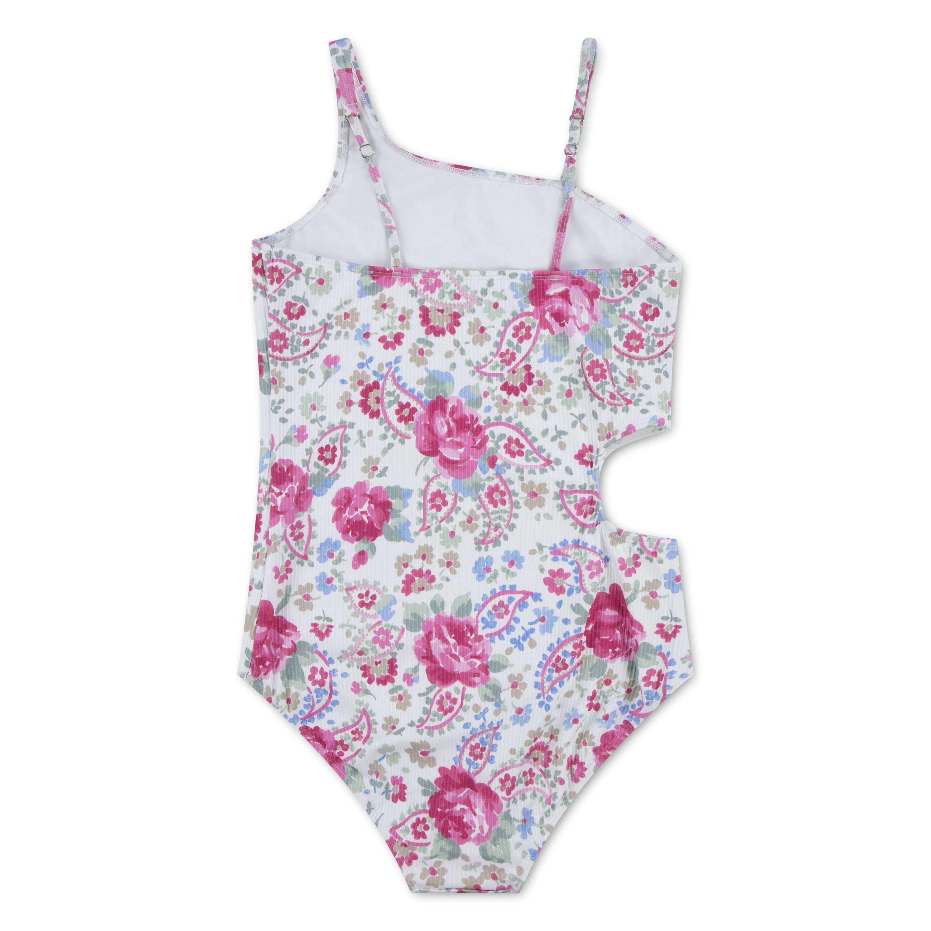 Abercrombie Kids Badeanzug AFG ASYM CUTOUT 1 PC SWIMSUIT mit floralem Muster und einem Spaghetti-Träger, für Girls