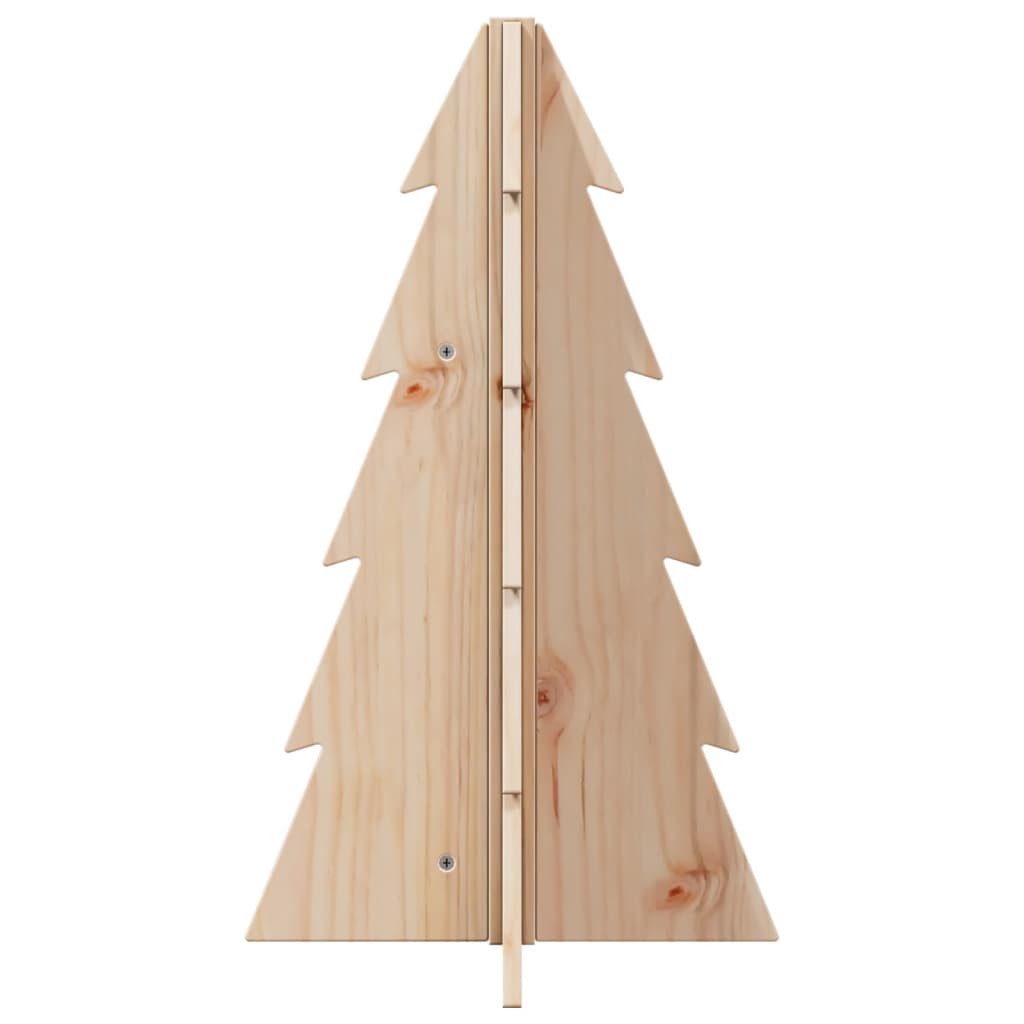 vidaXL Künstlicher Weihnachtsbaum Weihnachtsbaum Holz zum Schmücken 69,5 cm Massivholz Kiefer