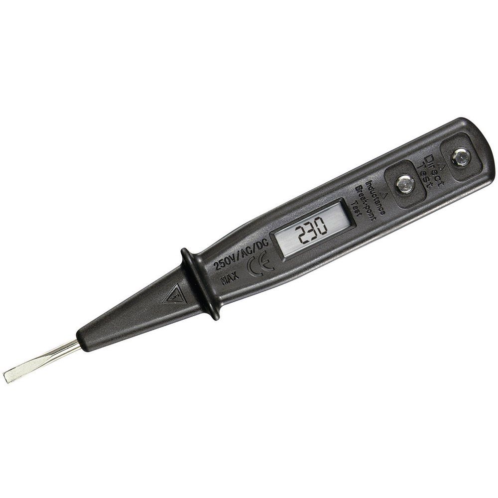 VOLTCRAFT Spannungsprüfer VOLTCRAFT MS-100 Berührungsloser Spannungsprüfer CAT II 250 V LCD, (MS-100)