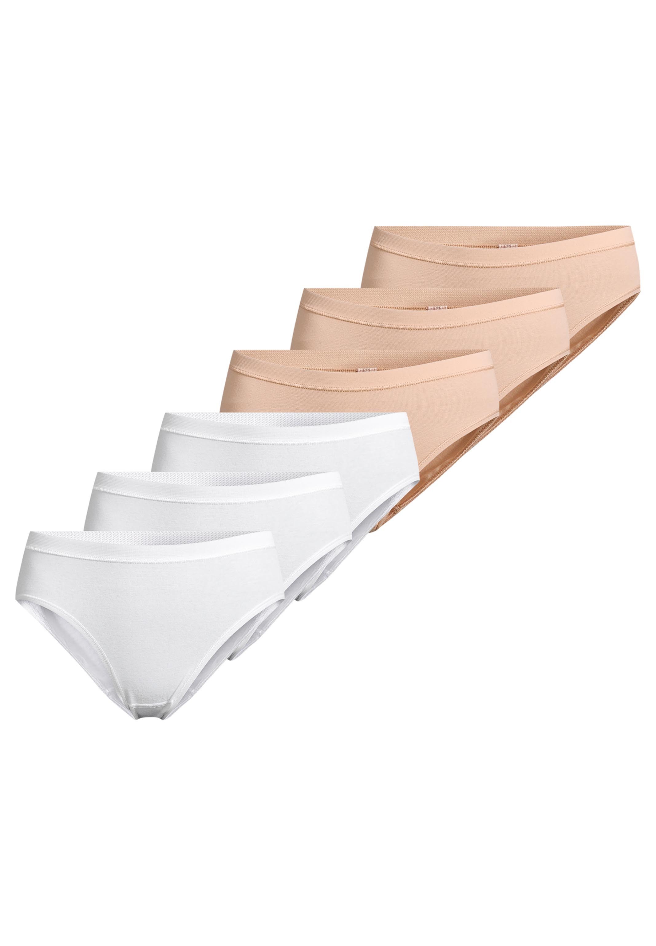 conta Midislip 6er Pack Feinripp (Spar-Set, 6-St) Midi Slip - Baumwolle - Atmungsaktiv - Weiche Feinripp-Qualität
