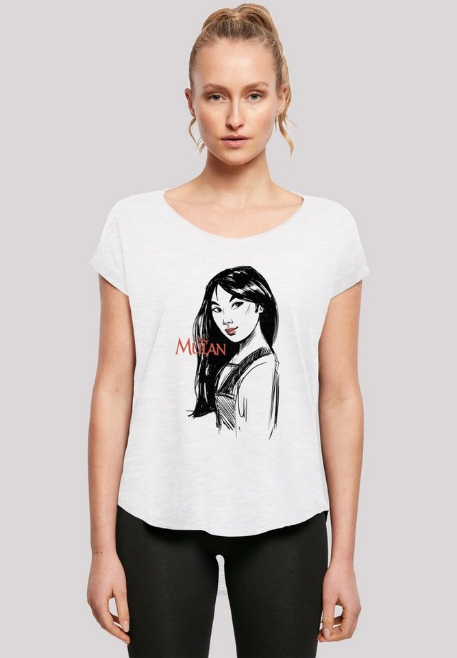 F4NT4STIC T-Shirt Mulan Sketch Damen,Premium Merch,Lang,Longshirt,Bedruckt