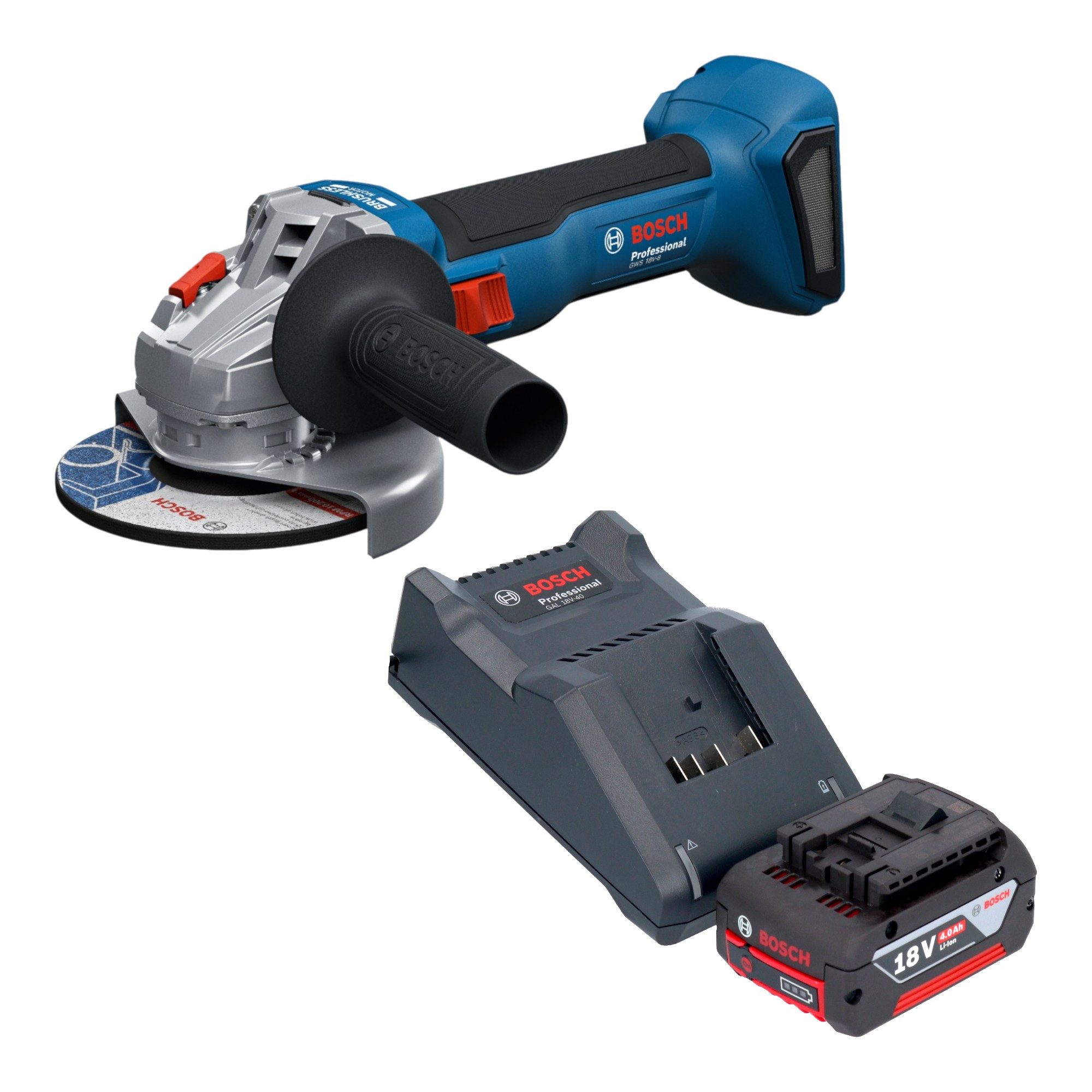 Bosch Professional Akku-Winkelschleifer GWS 18V-8 Professional Akku Winkelschleifer 18 V 125 mm Brushless