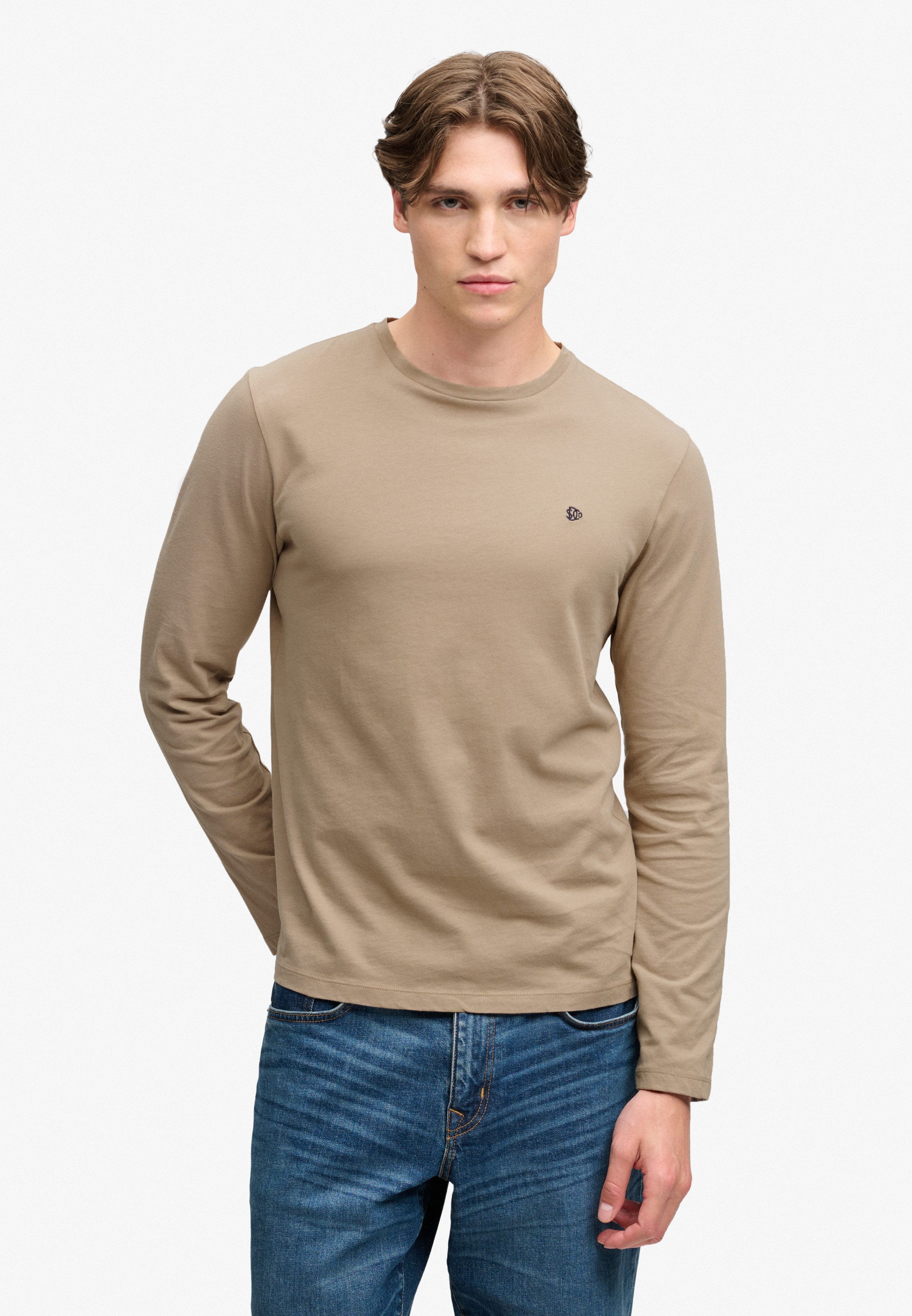 Superdry Langarmshirt CLASSIC ESSENTIAL SDCO TOP Baumwolle, relaxed fit