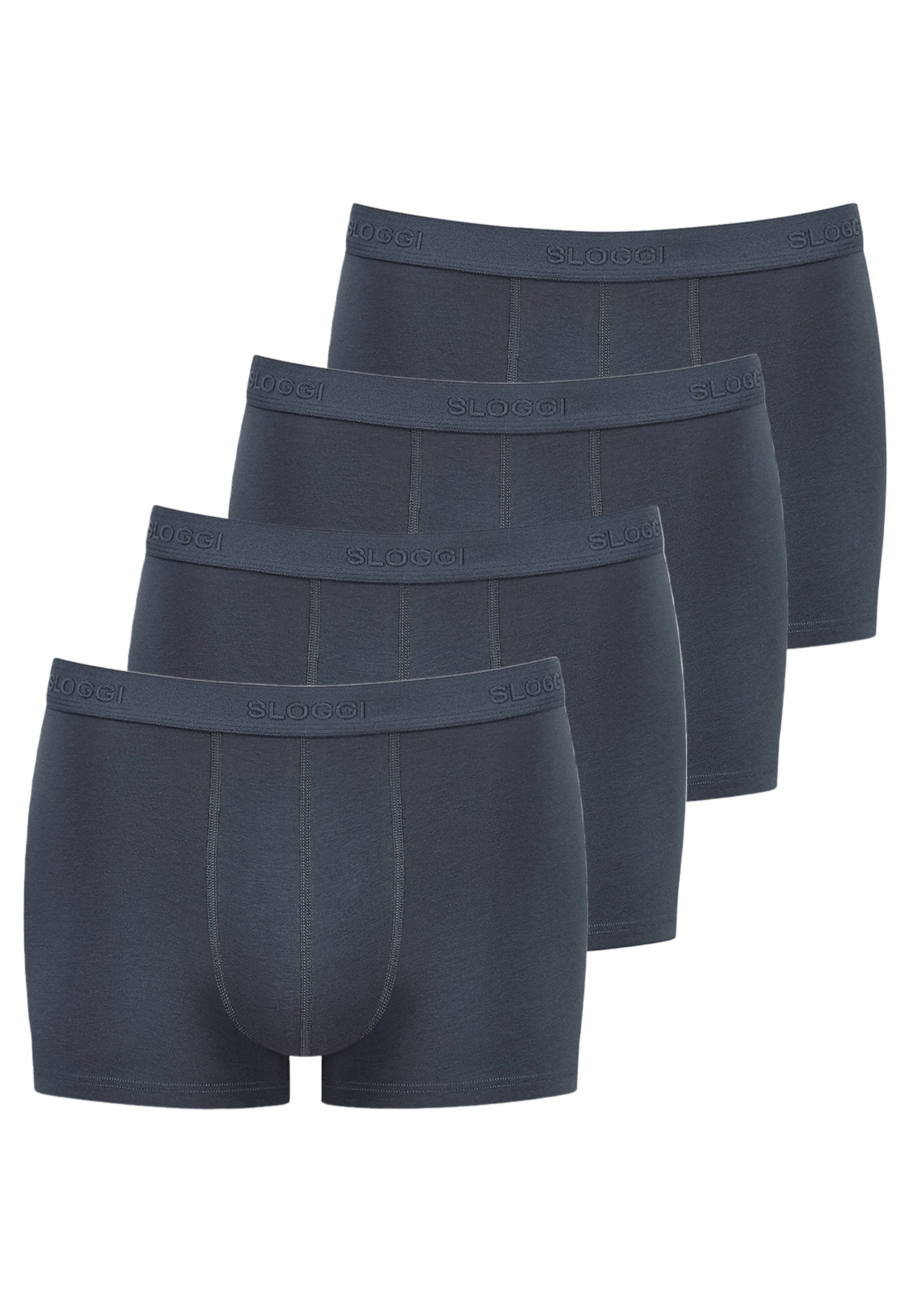 Retro Pant Stormy Sloggi Eingriff 24/7 - Ohne / Grey 4-St) Short Baumwolle - Long (Spar-Set, Boxer 4er - Pack