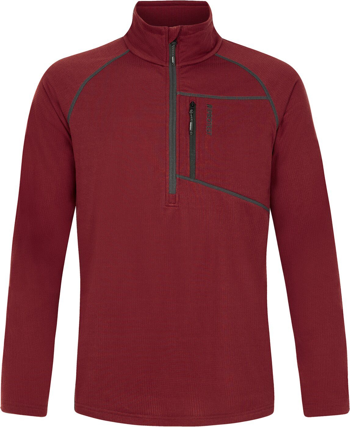 Protest Rollkragenshirt PRTRekody 1/4 zip active top VELVET RED